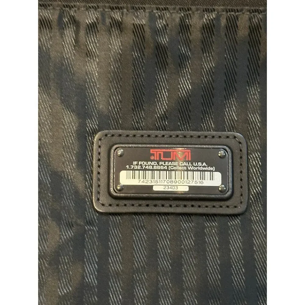 Tumi Black Ballistic Nylon Bi-Fold Carry On Garment Bag